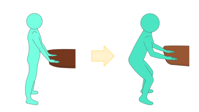 図1:おすすめのレジスタンス運動のスクワットの仕方を説明するイラスト