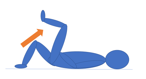 図3:仰向けでもも上げを表すイラスト