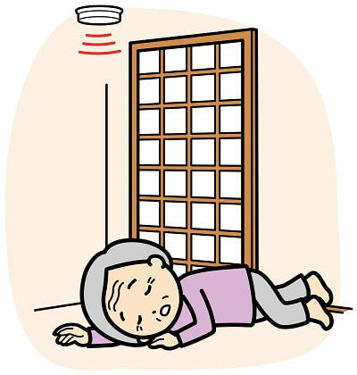 写真2:室内環境を感知するセンサーをあらわすイラスト
