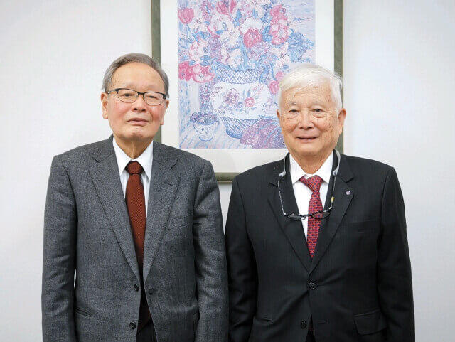 おおしましんいち氏とさいとうひでひこ氏のツーショット写真。