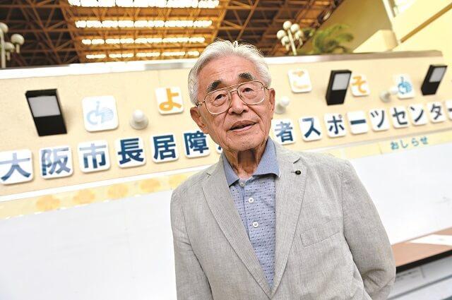 写真6：藤原さんが以前勤めていた大阪市長居障がい者スポーツセンターで撮った藤原さんの写真。