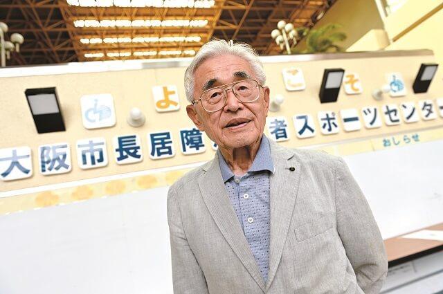 写真6:藤原さんが以前勤めていた大阪市長居障がい者スポーツセンターで撮った藤原さんの写真。