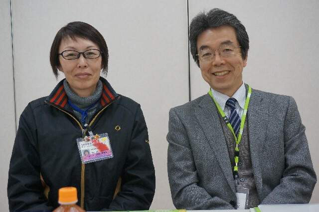 写真1:「牛久市買物支援・支えあいのまちづくり推進協議会」の事務局を務める中村佳代さんと大髙好文さんの写真。